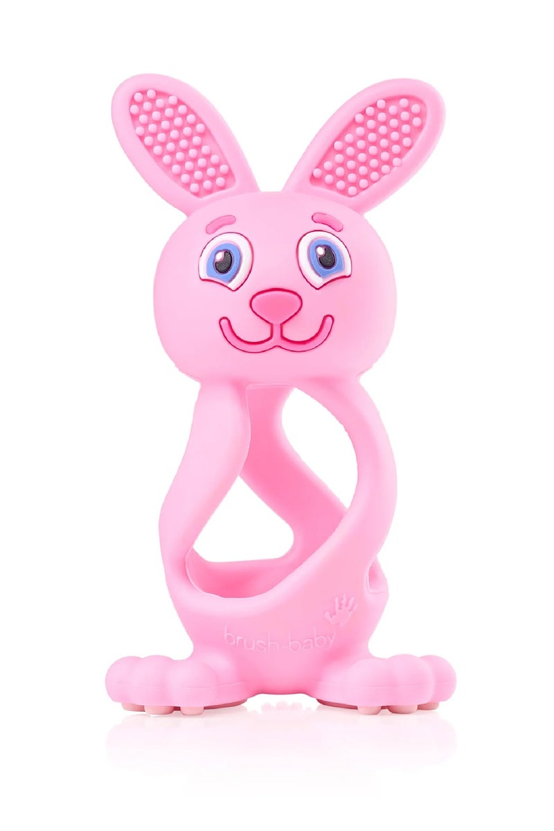 Brush-Baby Bobbie Bunny Infant Teething Toy | Soft Silicone | Hygienic & Dishwasher Safe | 0–3 Years - Image 1