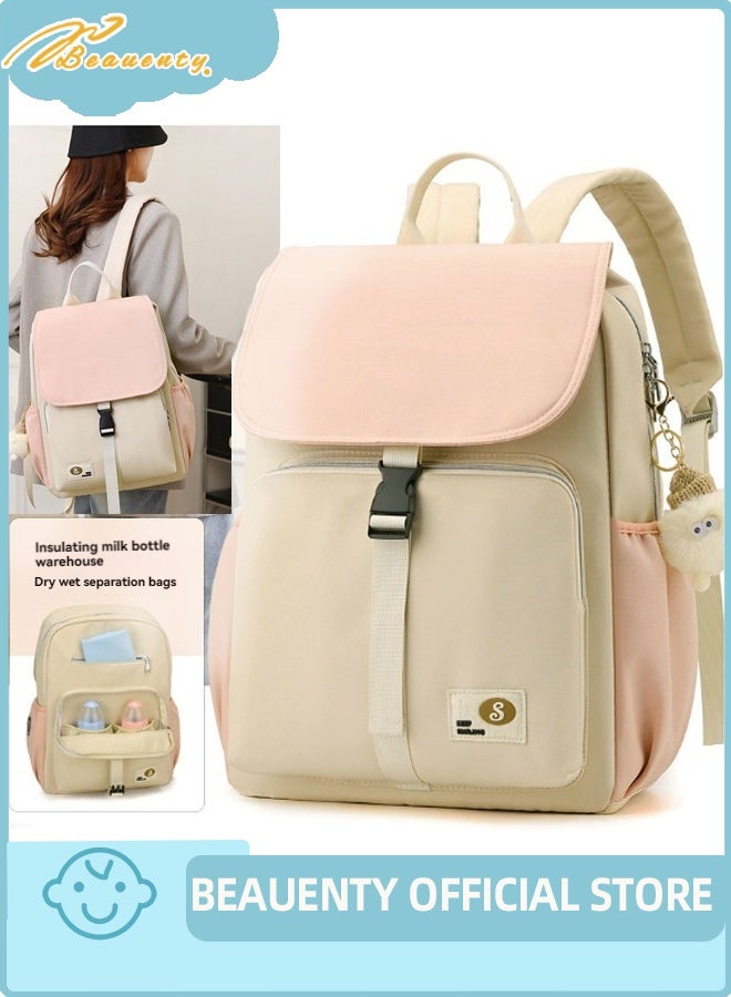 Beauenty Diaper Bag Backpack - Waterproof Changing Tote, Multi-Function Travel Portable Bassinet, Large Capacity Mommy Bag for Baby