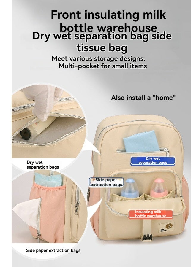 Beauenty Diaper Bag Backpack - Waterproof Changing Tote, Multi-Function Travel Portable Bassinet, Large Capacity Mommy Bag for Baby - Image 5