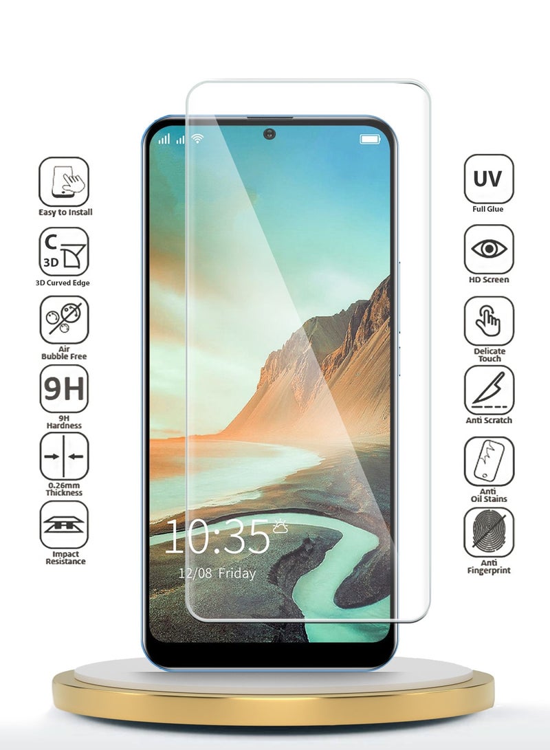 Wtech Honor 50 5G 2021 Premium Curved Edges UV Full Glue Full Cover Tempered Glass Screen Protector (MSGUCN) - Clear - Image 2