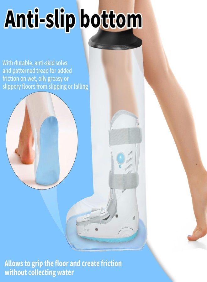 KEEFITT Adult Leg Cast Protector for Shower, KT5103 Waterproof Cast Cover for Shower Lower Leg with Non-Slip Padding Bottom, Watertight Protection to Broken Leg, Foot Ankle, Wound and Burns - Image 5