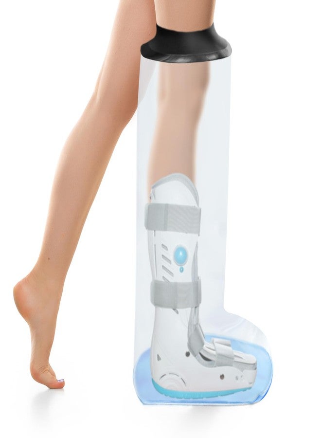 KEEFITT Adult Leg Cast Protector for Shower, KT5103 Waterproof Cast Cover for Shower Lower Leg with Non-Slip Padding Bottom, Watertight Protection to Broken Leg, Foot Ankle, Wound and Burns - Image 1