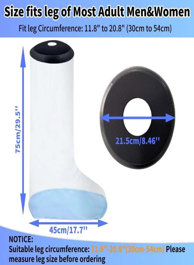 KEEFITT Adult Leg Cast Protector for Shower, KT5103 Waterproof Cast Cover for Shower Lower Leg with Non-Slip Padding Bottom, Watertight Protection to Broken Leg, Foot Ankle, Wound and Burns - Image 3