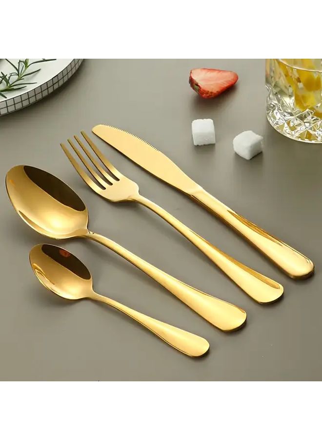 Golden 1010 Series Stainless Steel Cutlery Set In Wooden Box Gift Box - Image 5
