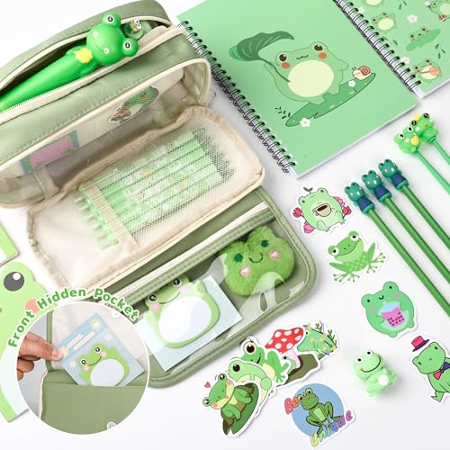 Ulema 52pcs Cute Frog Stationery Set Frog Gifts for Boys Girls Birthday Back to School and Classroom Rewards Office Supplies with Frogs Stuff. - Image 4