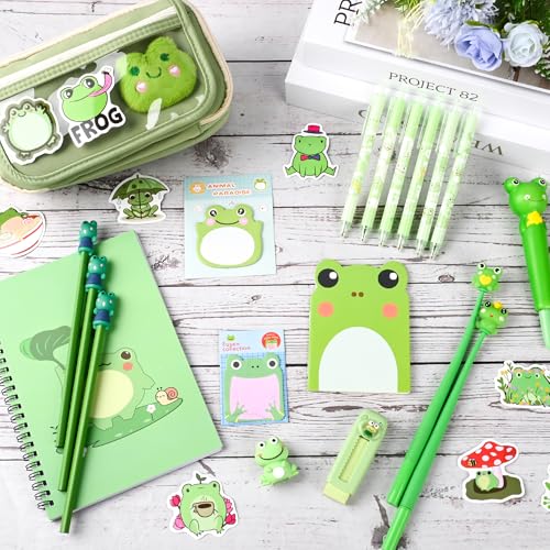 Ulema 52pcs Cute Frog Stationery Set Frog Gifts for Boys Girls Birthday Back to School and Classroom Rewards Office Supplies with Frogs Stuff. - Image 5