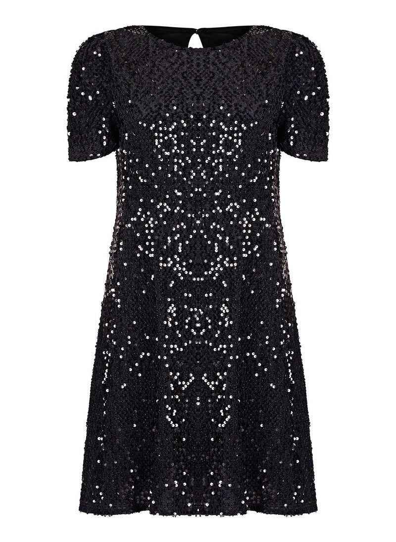 ميلا لندن فستان مزين بالترتر - Image 4