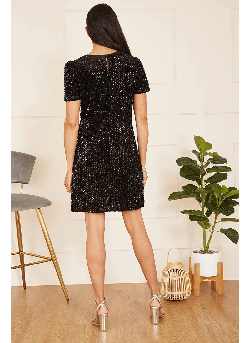 MELA LONDON Sequin Tunic Dress