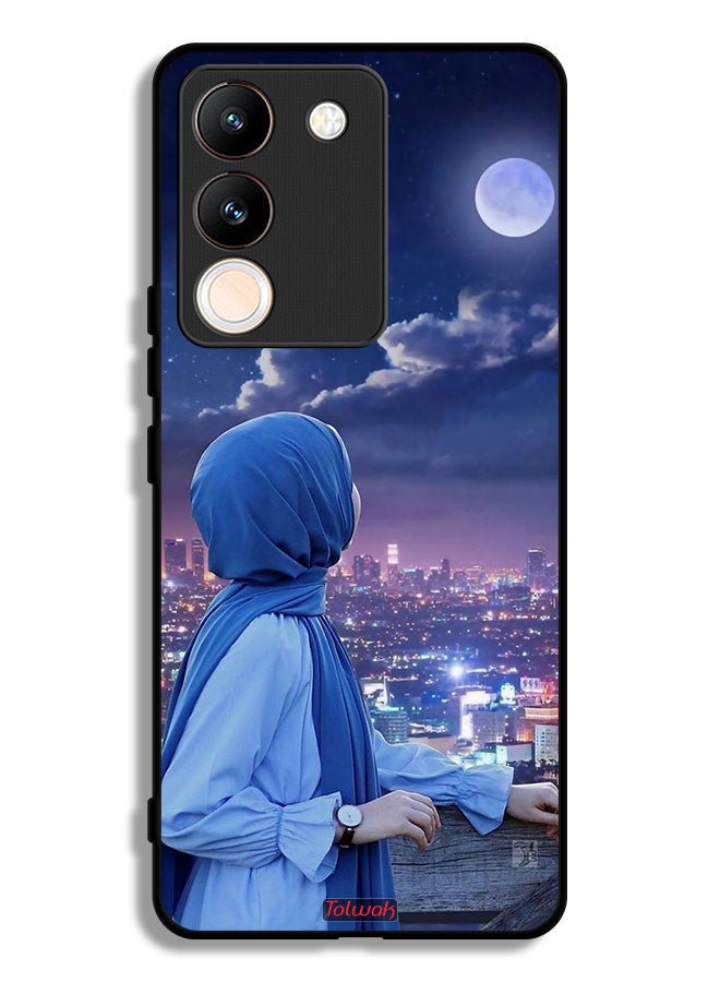 Tolwak vivo V29e Protective Case Cover Looking At Moon Hijab Girl - Image 1
