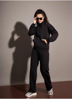 SASSAFRAS Regular Fit Half Zip Placket Fleece Sweatshirt by Styli  - Image 2