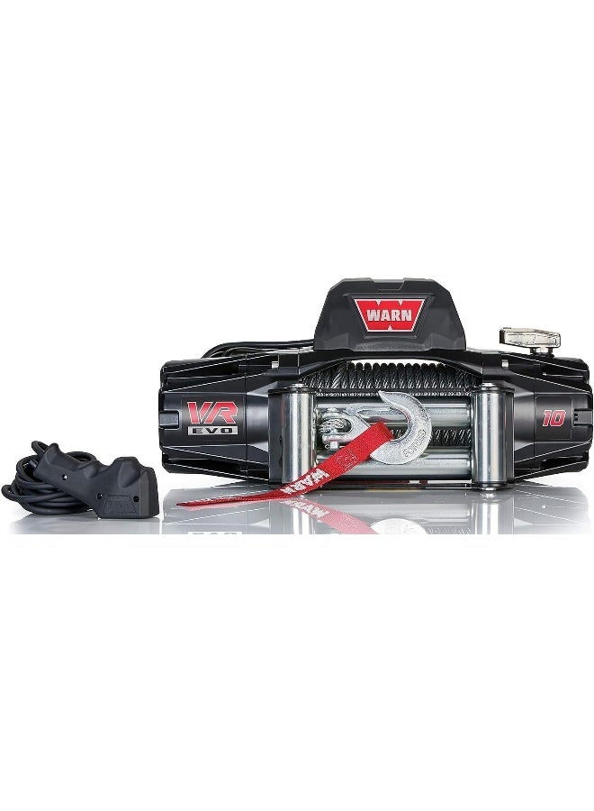 WARN ونش وارن VR إيفو 10، 10,000 رطل مع حبل فولاذي وجهاز تحكم عن بعد لاسلكي، 12 فولت - Image 1