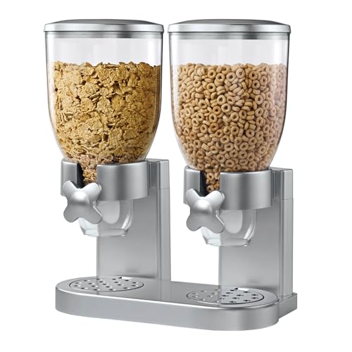Honey Can Do Zevro /GAT202 Indispensable Dry Food Dispenser, Dual Control, Silver - Image 5