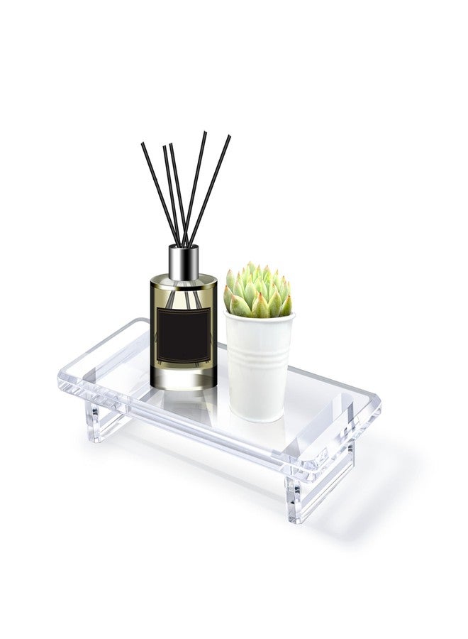 Chivalral Acrylic Bathroom Counter Tray: Water-Resistant Kitchen and Bathroom Tray Countertop Decor,Perfect for Soap Dish,Vanity,Plant,Candle Decor,and Riser Organizer-Small - Image 1