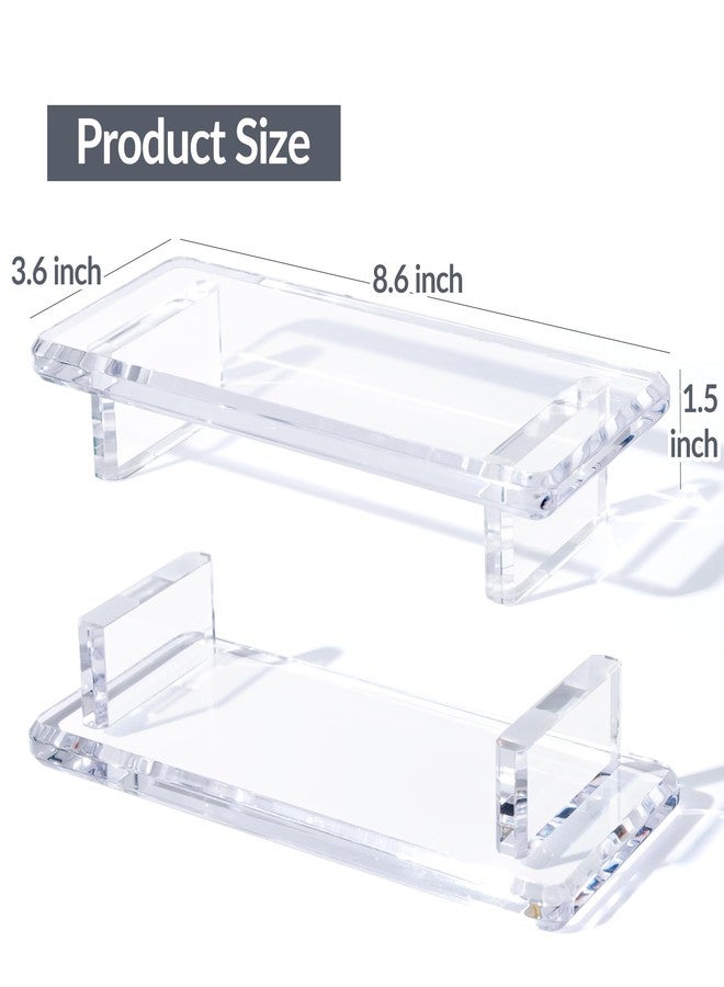 Chivalral Acrylic Bathroom Counter Tray: Water-Resistant Kitchen and Bathroom Tray Countertop Decor,Perfect for Soap Dish,Vanity,Plant,Candle Decor,and Riser Organizer-Small - Image 2