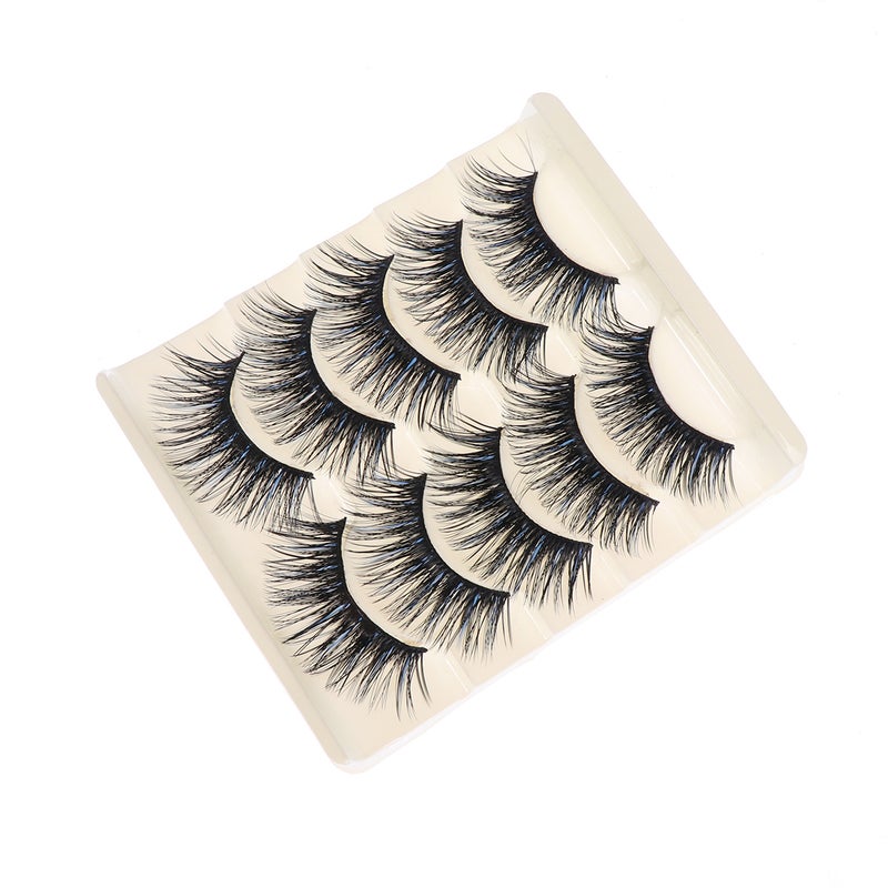 10 Pairs Exaggerated Fake Eyelashes High-grade Fiber Eyelashes Thick Artificial Lashes Women Makeup Eyelashes Black - Image 2