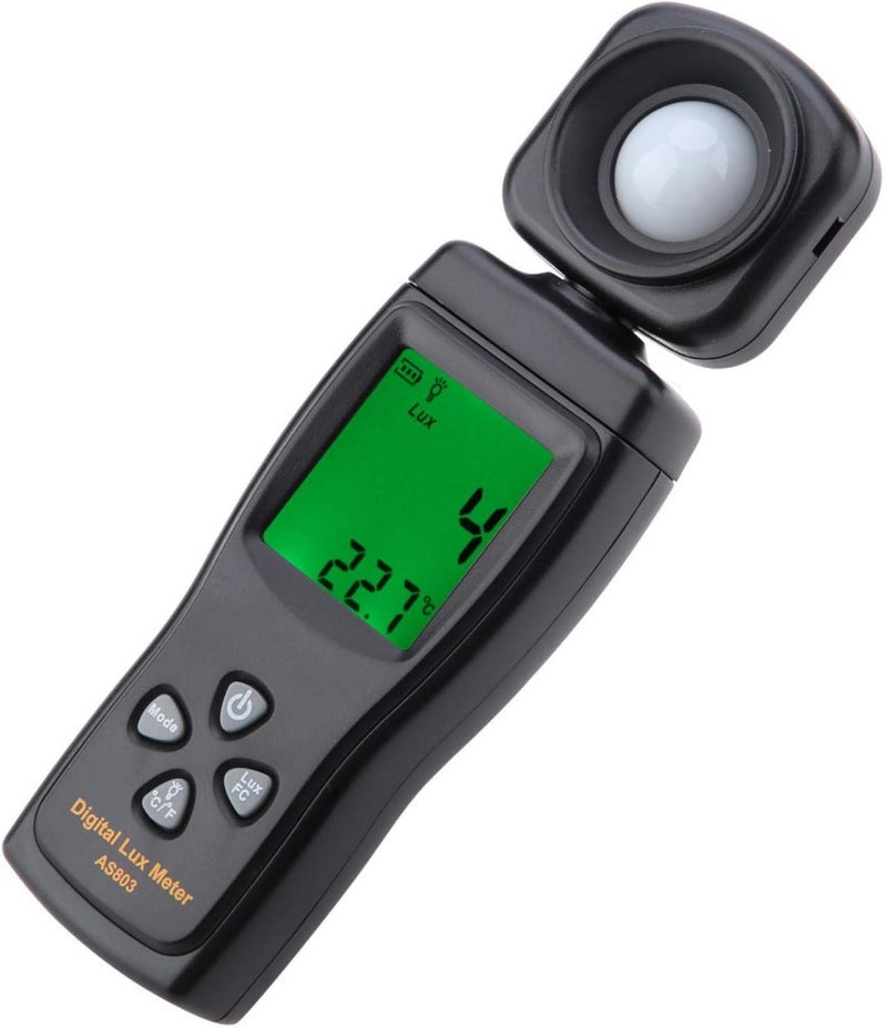 woobles AS803 Digital Lux Light Meter Mini LCD Display Digital Luxmeter Light Meter -10~50℃ Temperature Range 1-200,000 Measuring Range Lux Light Tools - Image 4