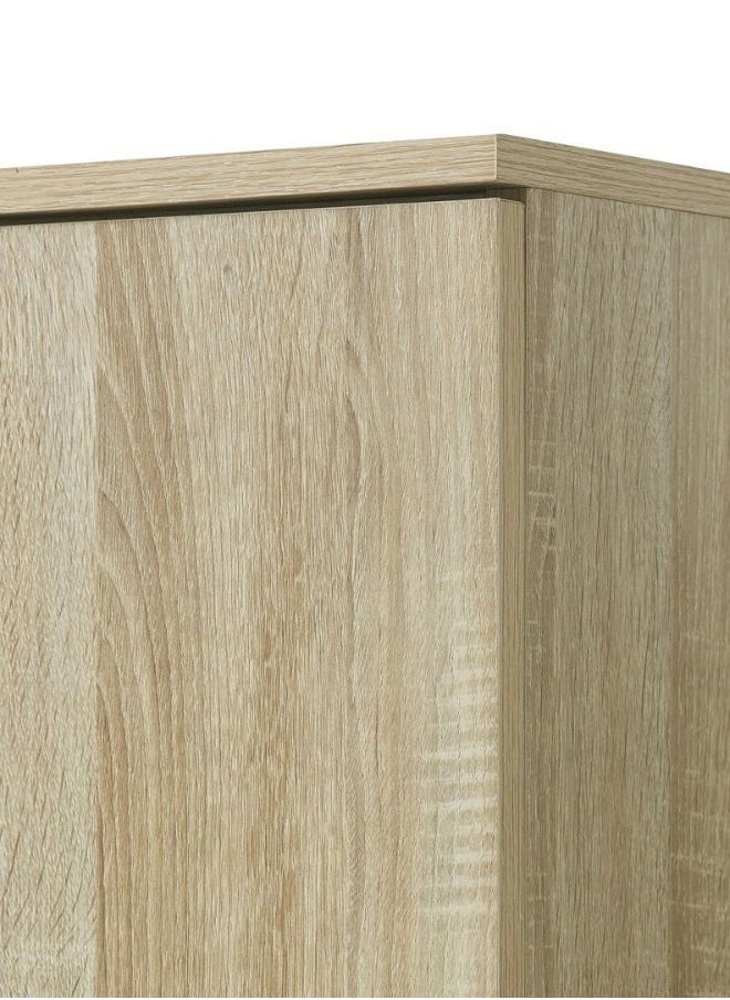 KARNAK - Karnak 2 Door Wardrobe, White Shelf & Hanging Rail Wooden Bedroom Engineered Wood Storage Furniture sonoma oak - Image 1