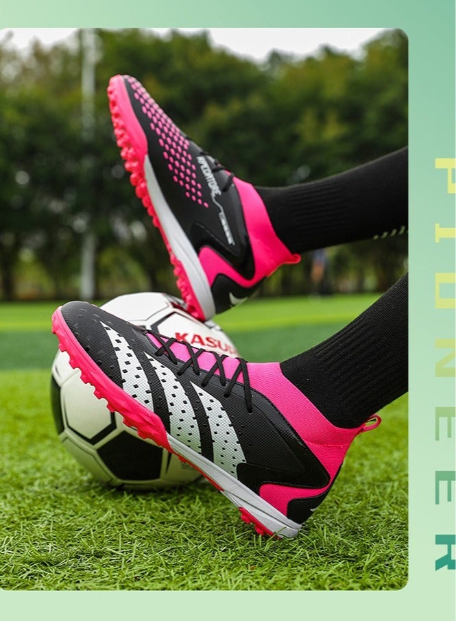 SKT Shiketro Men's And Women's Football Shoes, Outdoor Turf Indoor Football Training Shoes, Low-Top Breathable And Non-Slip Sports Shoes, Football Track And Field Training Shoes, Long Spikes And Short Spikes - Image 4