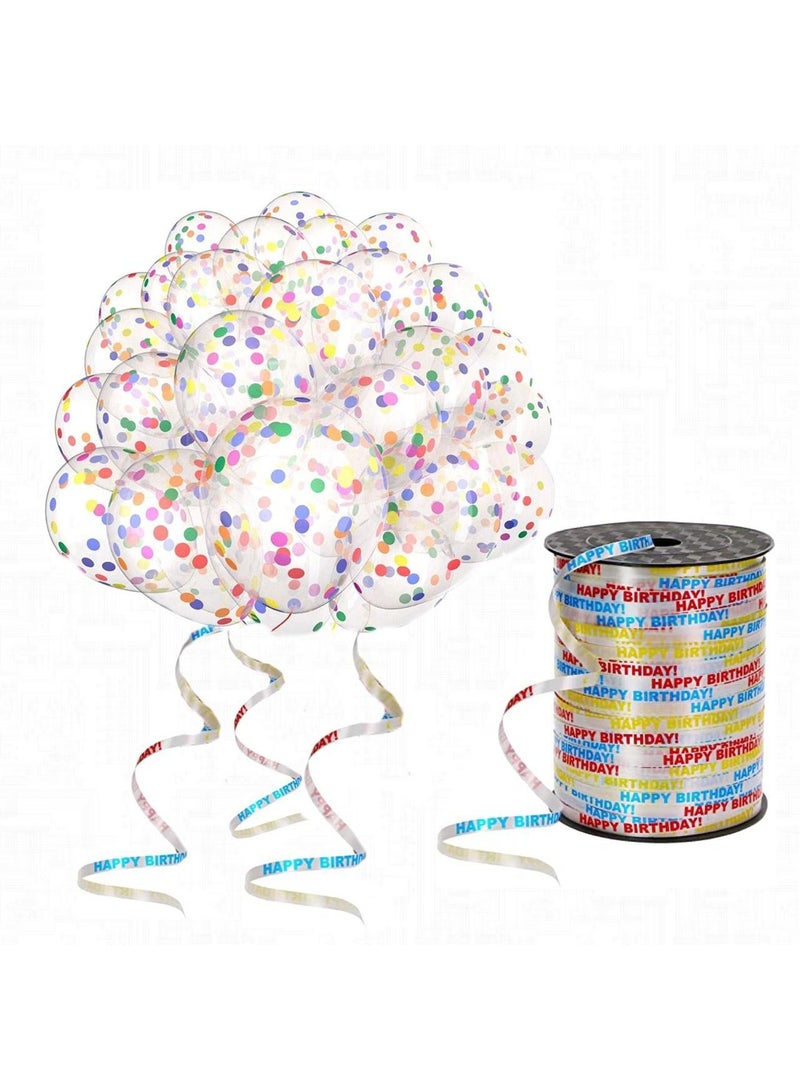 Highland Happy Birthday Printed Curling Ribbon For Balloon Decoration and Gift Wrapping  - Image 2