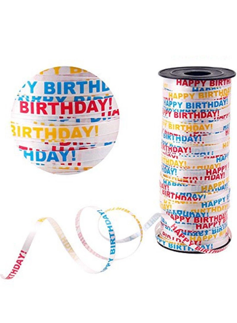 Highland Happy Birthday Printed Curling Ribbon For Balloon Decoration and Gift Wrapping  - Image 3