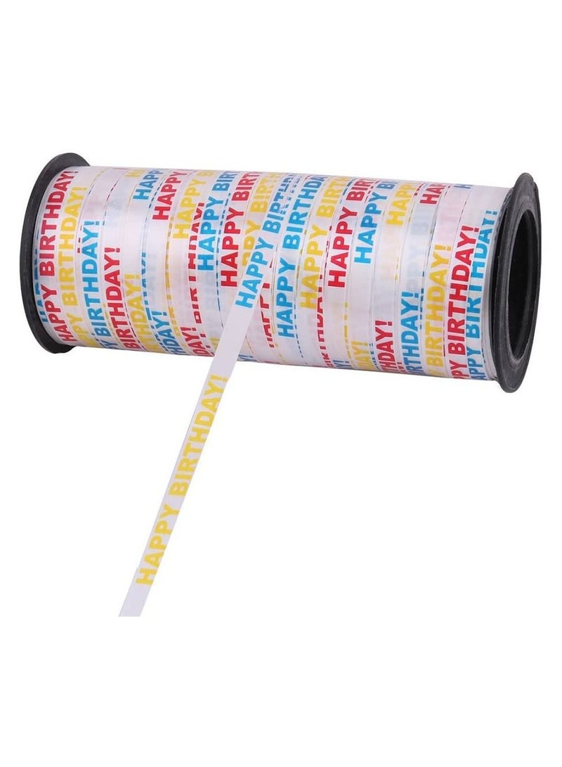 Highland Happy Birthday Printed Curling Ribbon For Balloon Decoration and Gift Wrapping  - Image 4