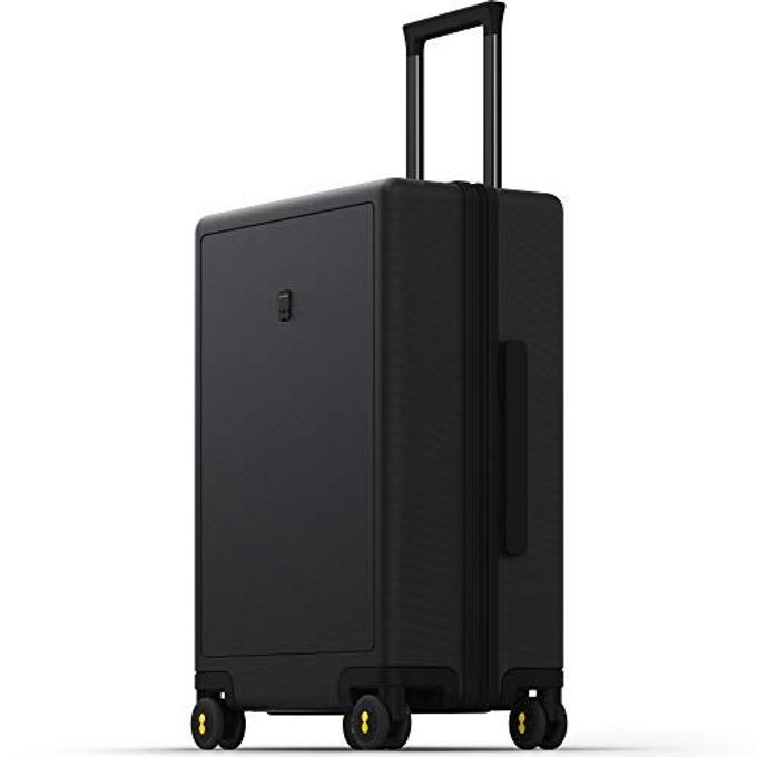 Level8 Large Suitcase With Wheels, Checked Luggage, Lightweight Luminous Textured Tsa Approved Medium Hardside Large Luggages, 24 Inch, Black - Image 4