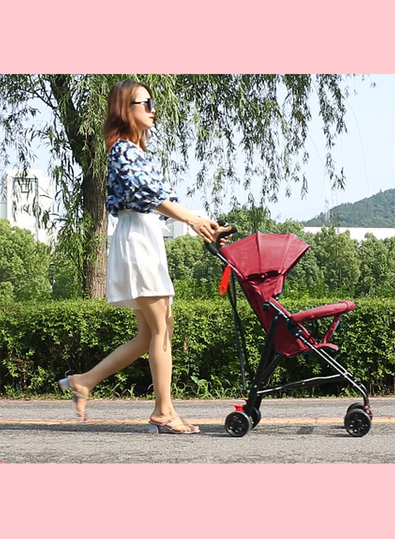 MaBaby Single Baby Stroller-Red - Image 2