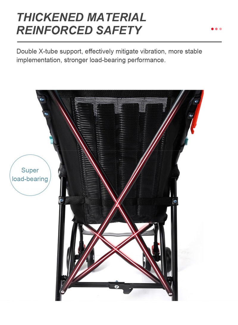 MaBaby Single Baby Stroller-Red - Image 5