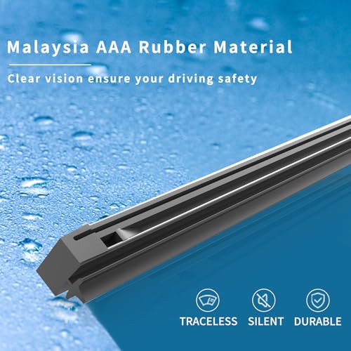 ASLAM Wiper Blade Refills 17" 6mm for Conventional Frame Windshield Wipers(Set of 2) - Image 4