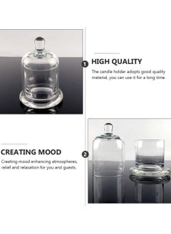 Set of 2 Mini Glass Dome Cake Stands Clear Bell Jar Covers Suitable for Desserts Candles Cheese and Plant Display - pzsku/Z180FC9E54B3DF0663D7DZ/45/_/1740248662/e9e28cfc-9abd-461f-929e-f3f94be5dbb1