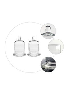 Set of 2 Mini Glass Dome Cake Stands Clear Bell Jar Covers Suitable for Desserts Candles Cheese and Plant Display - pzsku/Z180FC9E54B3DF0663D7DZ/45/_/1740248663/c85e4035-8b72-49d1-9547-15a88f02e92c