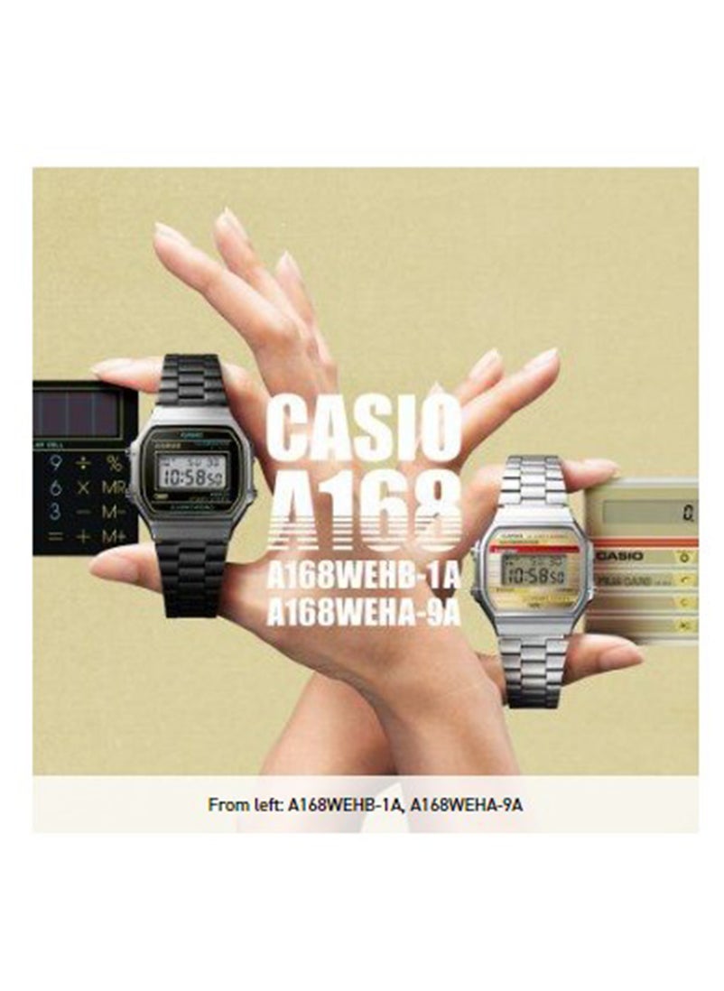 CASIO Vintage Unisex A168WEHA-9ADF Digital Wrist Watch  - Image 2