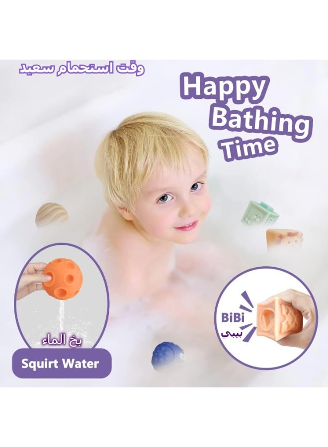 JOGAMS 3 in 1 Montessori Toys for Babies 0-12 Months Soft Baby Teething Toys Stacking Building Blocks for Infants Sensory Developmental Education Toys for Toddler Baby 12-18 Months 23Pcs - Image 4