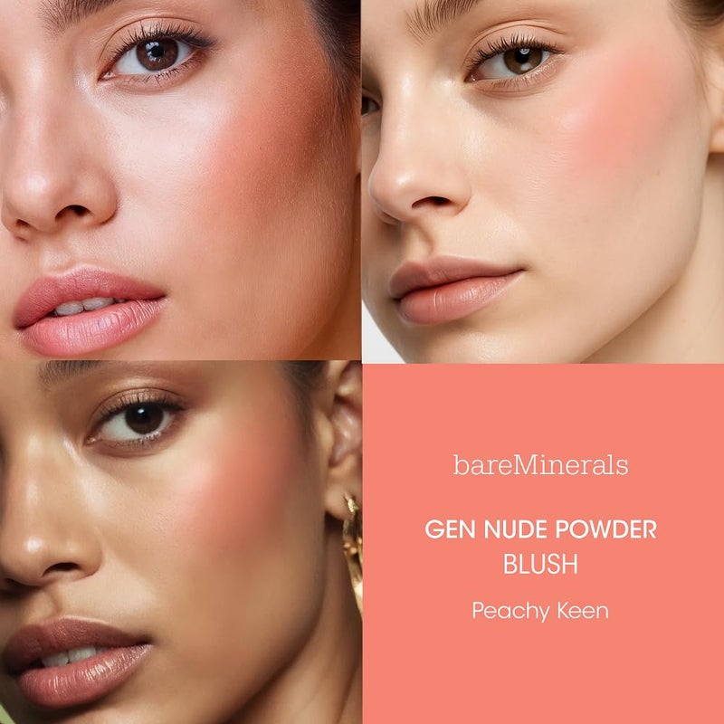 bareMinerals Gen Nude Powder Blush, Peachy Keen, Vegan, Cruelty-Free & Dermatologist-Tested - Image 2