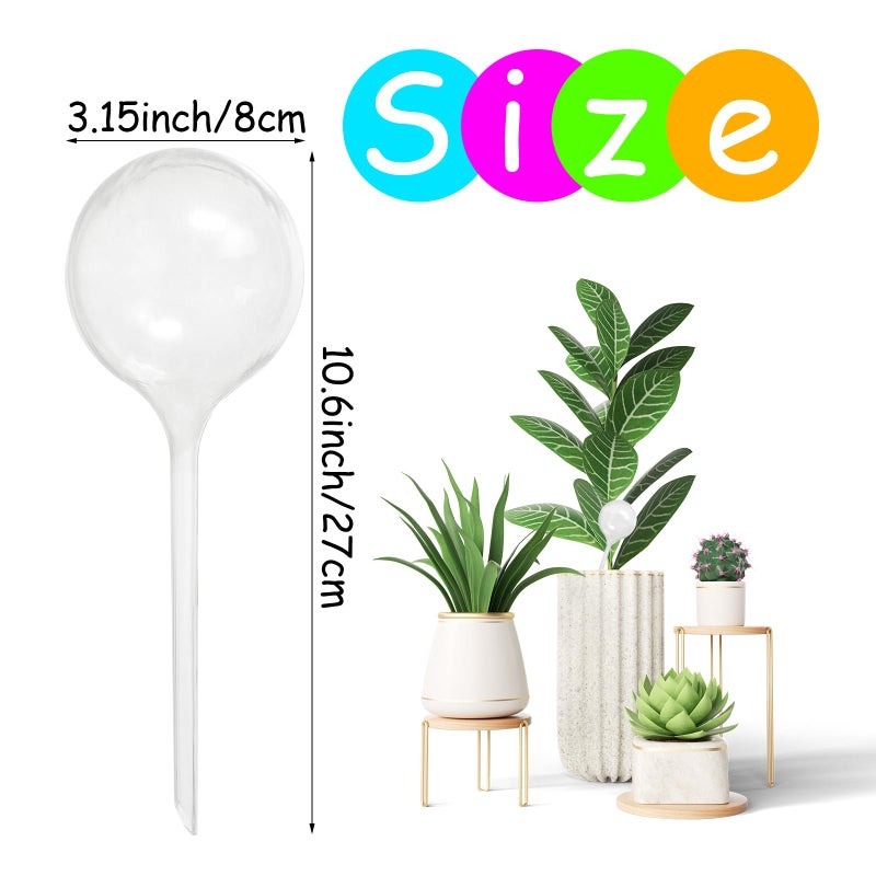 Jgalnim 10 PCS Large Clear Plastic Watering Globes,Plant Self-Watering Bulbs,Flower Automatic Water Device,Garden Waterer for Plant Indoor Outdoor Plants Flowers - Image 2