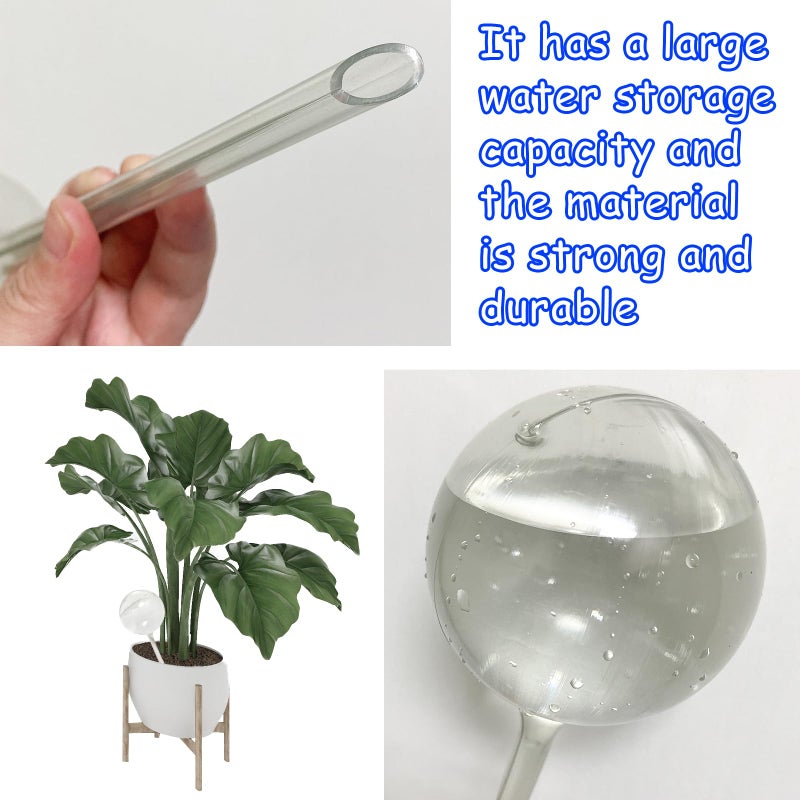 Jgalnim 10 PCS Large Clear Plastic Watering Globes,Plant Self-Watering Bulbs,Flower Automatic Water Device,Garden Waterer for Plant Indoor Outdoor Plants Flowers - Image 3