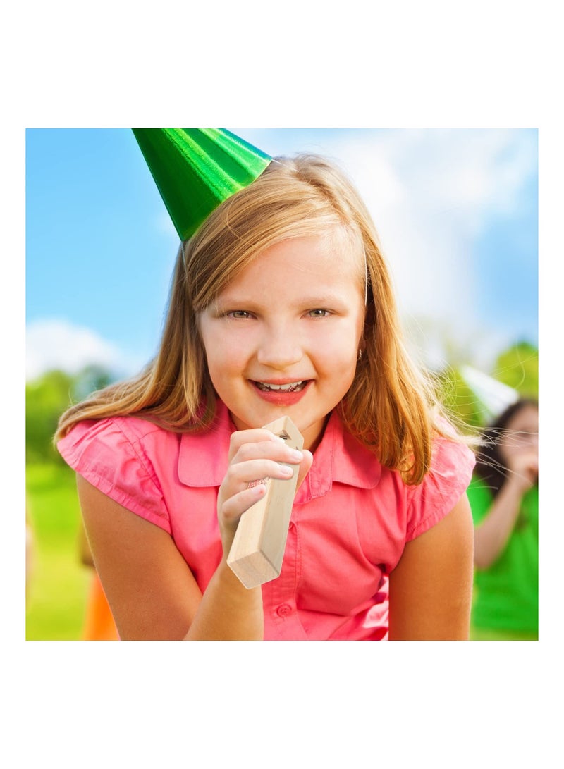 KASTWAVE 4 قطع صافرة قطار خشبية للأطفال، 4 نغمات صافرة تعليمية هدايا حفلات، ألعاب خشبية للأطفال موسيقى قطار زينة حفلات الأطفال صافرة قطار مستلزمات حفلات عيد الميلاد - Image 2