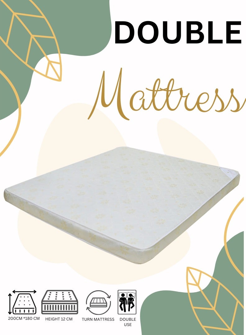 Medical Double Size Mattress a High-Density Orthopedic Rebounded Mattress Made from A Good Quality Foam Material. Premium Quality Double Use Mattress for Superior Comfort and Durability 200 cm*180 cm*12 cm