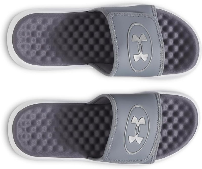 UNDER ARMOUR صندل أندر أرمور للرجال Ignite Pro 8 - رمادي تيتان/رمادي بعيد/كاسل روك - Image 4