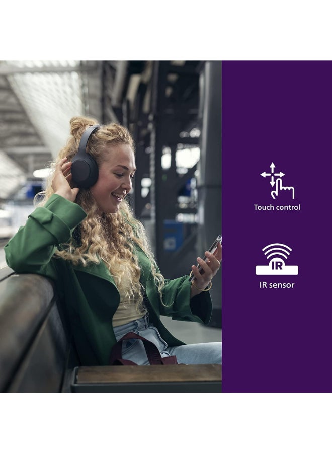 Philips Renewed - Philips TAH8506BK Wireless On Ear Headphones with Noise Cancellation and 60 Hours Playtime black - Image 3