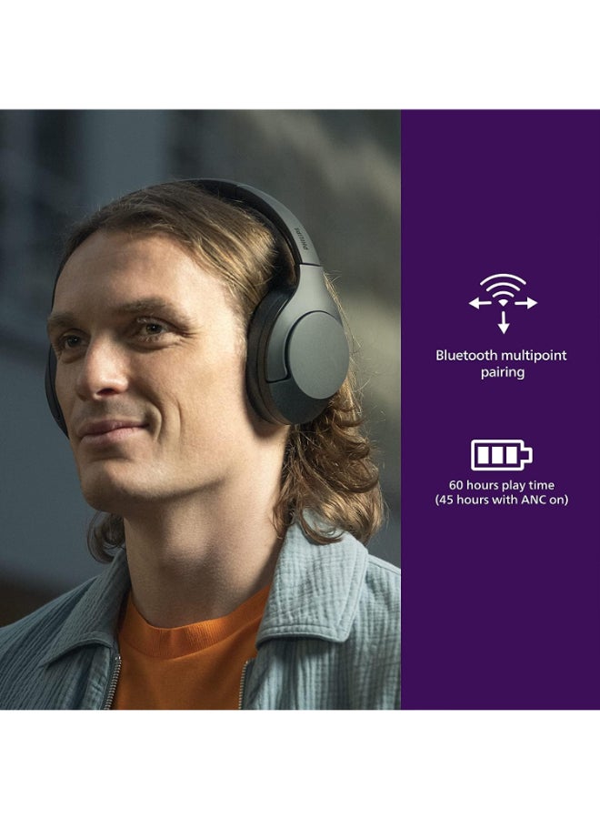 Philips Renewed - Philips TAH8506BK Wireless On Ear Headphones with Noise Cancellation and 60 Hours Playtime black - Image 2