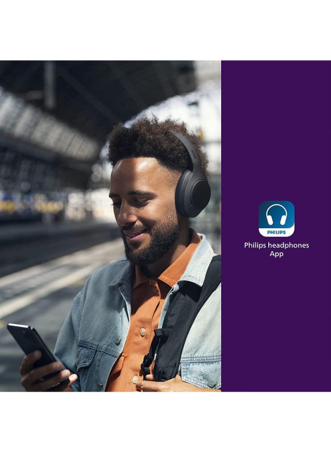 Philips Renewed - Philips TAH8506BK Wireless On Ear Headphones with Noise Cancellation and 60 Hours Playtime black - Image 5