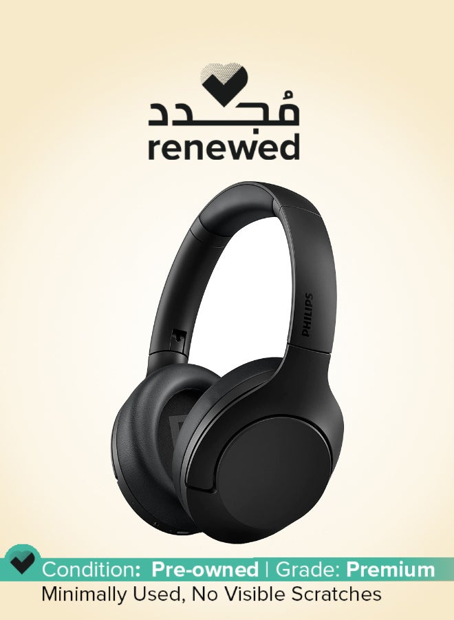 Philips Renewed - Philips TAH8506BK Wireless On Ear Headphones with Noise Cancellation and 60 Hours Playtime black - Image 1
