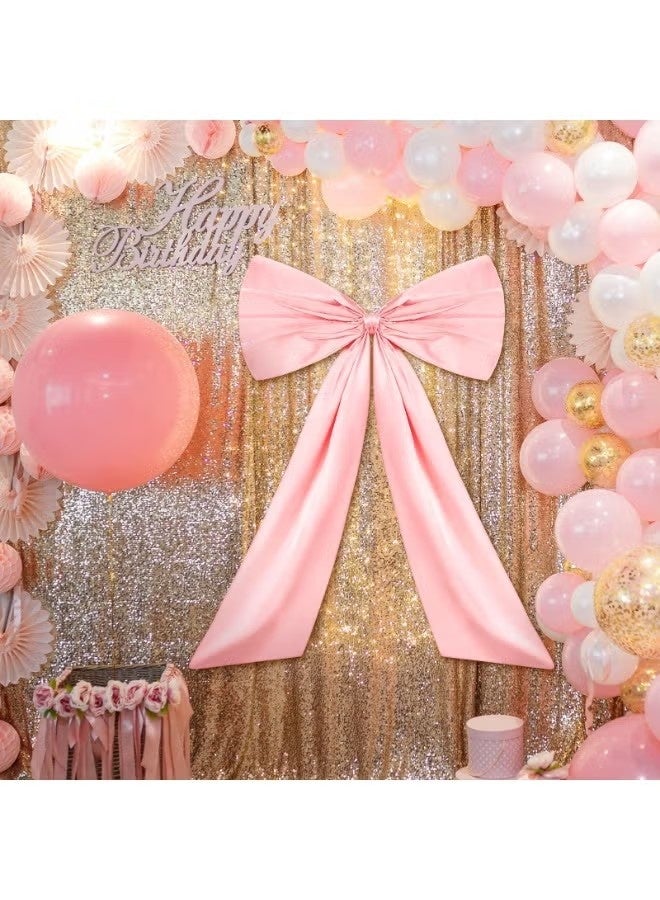GMORO Bow Decor Large Bow for Room, Coquette Giant Ribbon Tie for Birthday Party Backdrop Wall Decor - Image 3