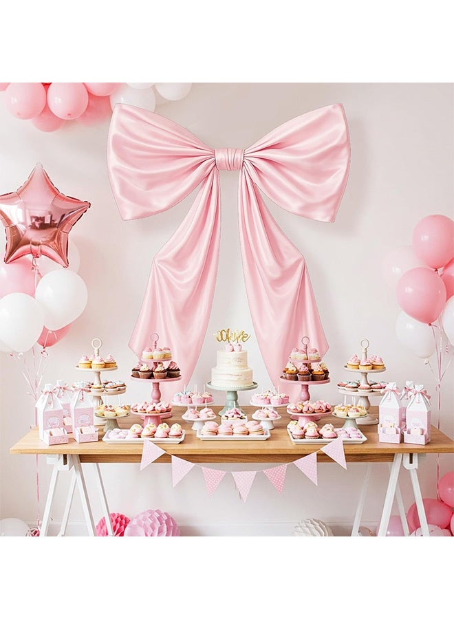 GMORO Bow Decor Large Bow for Room, Coquette Giant Ribbon Tie for Birthday Party Backdrop Wall Decor - Image 2