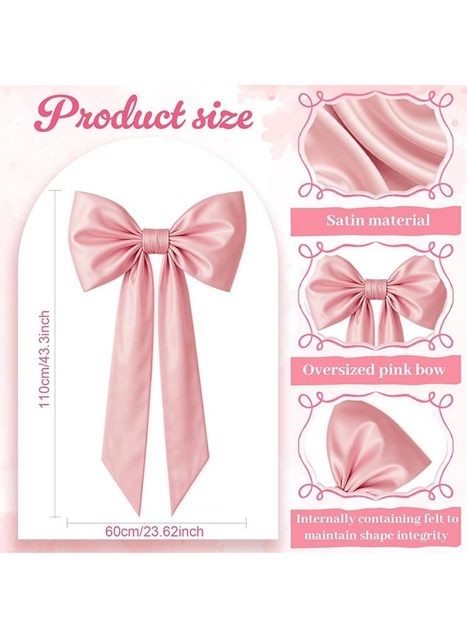GMORO Bow Decor Large Bow for Room, Coquette Giant Ribbon Tie for Birthday Party Backdrop Wall Decor - Image 4