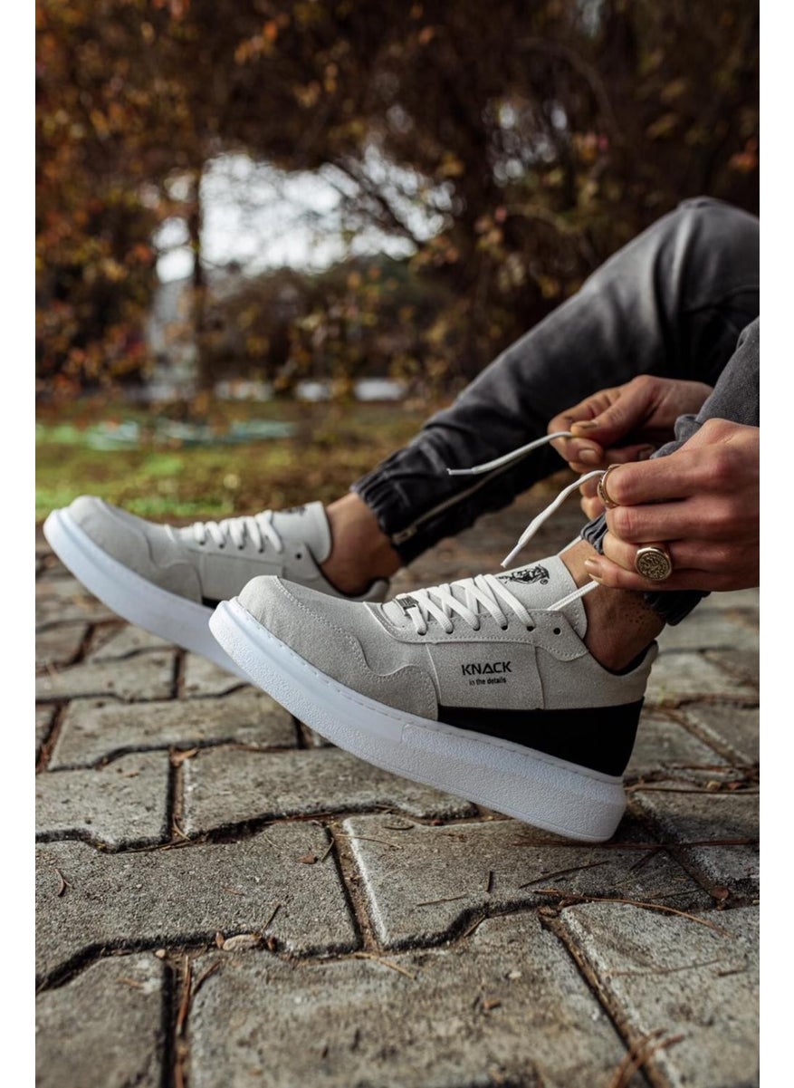 KnACK - High Sole Casual Suede Shoes 040 Stone - Image 1