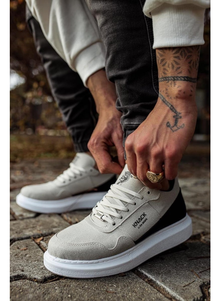 KnACK - High Sole Casual Suede Shoes 040 Stone - Image 1