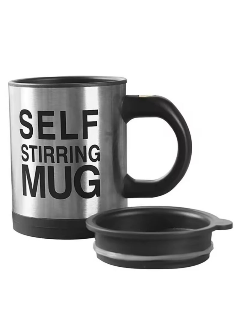 Self-stirring mug automatically stirs drinks with the touch of a button. The high-quality mug material maintains the temperature of your beverage, whether hot or cold. Ideal for quickly and effortlessly mixing coffee, tea, milk, or even smoothies black colour - Image 4