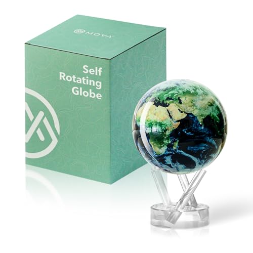 MOVA Globe Earth with Clouds Classic 45 SelfRotating Globe Powered by Light Silent Motion No Batteries or Wires Unique Desk Decor or Gift for Space Lovers - Image 1